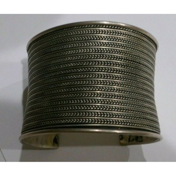 Vintage Shan or Wa/Lawa Bracelet Golden Triangle Hill Tribe Beautiful Wide Cuff - Picture 8 of 16